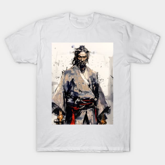 Japanese Ronin Samurai: I Play Alone T-Shirt by Puff Sumo